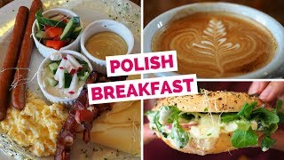 Breakfast in Poland  Eating Polish breakfast in Krakow [upl. by Naivaf615]