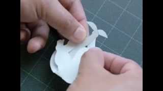 How to make a Kirigami Stork and Baby Popup Card [upl. by Aiem]