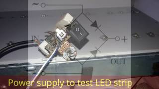 How to build a power supply to test LED strip for LED TV Home made device All brand [upl. by Normak27]