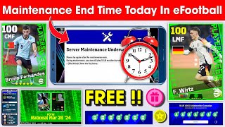 Maintenance End Time In eFootball™ 2024 Mobile  Pes Server Maintenance End Time 🔔 [upl. by Akilaz611]