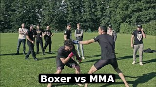 When MMA Guy Underestimates Boxer [upl. by Ahsinyd]