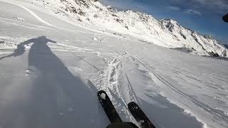 Stubaier Gletscher sidecountry skiing in november [upl. by Romeon]