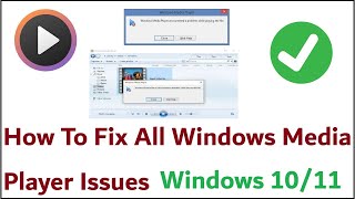 How To Fix All Windows Media Player Issues Or Errors In Windows 1110 PC [upl. by Quillon]