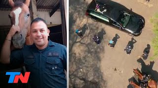 Despedida con honores a Juan Pablo Roldán el policía asesinado en Palermo el cortejo puro dolor [upl. by Nauqal244]