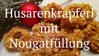 Husarenkrapferl mit Nougat Fülle und Mandelkrokant [upl. by Nede]