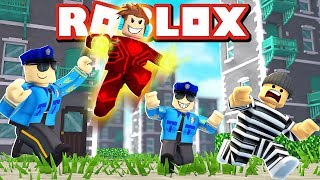 Roblox  UM SUPERHERÓI E 2 POLICIAS   MadCity Roblox [upl. by Ricarda]