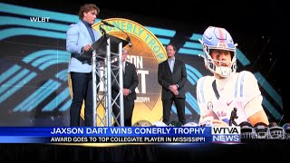 Jaxson Dart wins 2024 C Spire Conerly Trophy [upl. by Okoyk325]