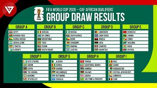 Group Draw Results FIFA World Cup 2026 CAF African Qualifiers  Preliminary Round [upl. by Macdougall3]