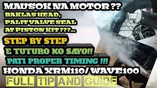 TOP OVERHAUL HONDA XRM110 amp WAVE100 AND OTHER CHINA MOTORS  STEP BY STEP EASY TUTORIAL [upl. by Gae]