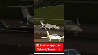 Insane approach in Gstaad Swiss Alps • Aerofly FS Global [upl. by Uile]