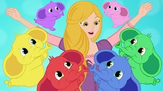 Un Elefante se balenceaba Rapunzel Canciones de hadas para niños pequeños [upl. by Novihs]