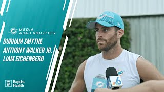 Durham Smythe Anthony Walker Jr and Liam Eichenberg meet with the media  Miami Dolphins [upl. by Meave]