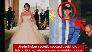 Justin Bieber went to take a glance at Selena Gomez in wedding dress on the sets of her show in NYC [upl. by Clothilde]