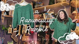 Ranunculus Ramble  some tips and thoughts after finishing my first Ranunculus  knittingpodcast [upl. by Birkett]