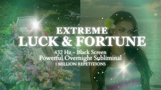 EXTREMELY POTENT LUCKY SYNDROME VER 20  Powerful Overnight Subliminal  1 Million Repetitions [upl. by Getraer560]