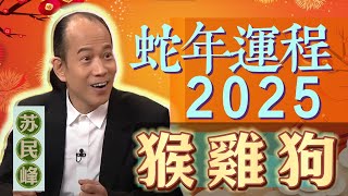 【猴 鷄 狗】蘇民峰 2025 蛇年生肖運程 [upl. by Annaoy]