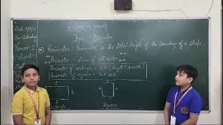 Class 6th students explaining about the topic Perimeter [upl. by Chaille]