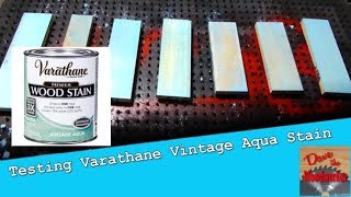 Testing Varathane Vintage Aqua Stain on different Wood Species [upl. by Urien]