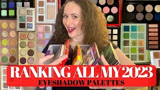 RANKING ALL THE EYESHADOW PALETTES I USED IN 2023  Martini Monday 19 [upl. by Roye]