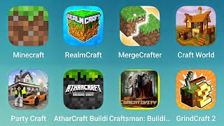 Minecraft RealmCraft MergeCrafter Craft World Party Craft AtharCraft Craftsman GrindCraft 2 [upl. by Egas]