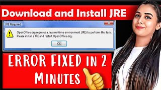 How to Install JRE in OpenOffice  FIXED OpenOffice requires a Java Runtime Environment 10 IT402 [upl. by Mairim]