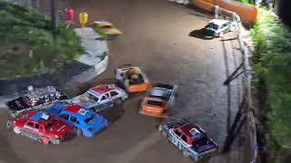 A38 Raceway Saloon Stock Cars World Final All Comers Heat 1 30102024 [upl. by Erdrich]