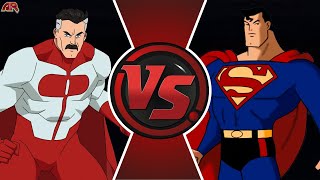 OMNIMAN vs SUPERMAN Invincible vs Superman  CARTOON FIGHT CLUB [upl. by Einafpets]