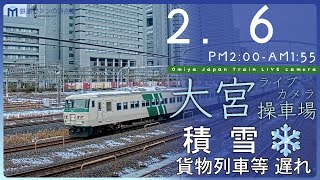 【積雪❄️】大宮操車場 ライブカメラ20240206 1400 Omiya Japan Train Live camera [upl. by Eyar151]