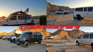 Lifted Van Overlanding Off Road meet  2wd Econoline Lift kits 4x4s amp 4wd Express vans [upl. by Madid]