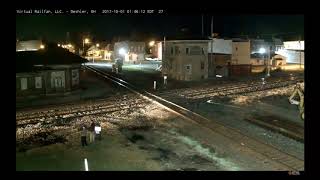 Eisenbahnkreuzung bei Nacht Deshler Ohio USA  en0338 [upl. by Suckow720]