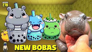 Moo Deng 278  🥤 How To Get 4 New Bobas  Find The BOBAS  Roblox FindthBobas boba MOODENG [upl. by Arahahs]