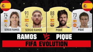 RAMOS VS PIQUE FIFA EVOLUTION 😱🔥 FIFA 07  FIFA 20 [upl. by Malet]