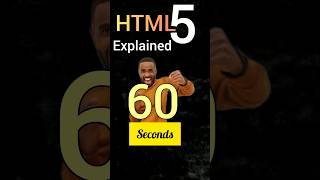 HTML5 in 60 Seconds😎  1100 shorts [upl. by Keegan704]