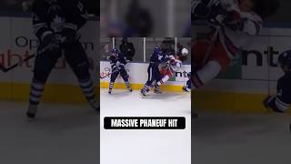 Massive Dion Phaneuf hit on Michael Sauer nhl shorts hockey leafs rangers [upl. by Cochrane]