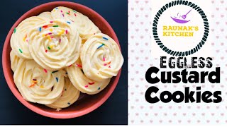 custardcookies Eidcookies Eggless custard cookies Rosette Custard Cookies [upl. by Ihsar]