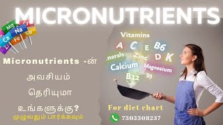 உங்கள் உணவில் micronutrients உள்ளதா tamil vitamins minerals organicacids [upl. by Atinniuq701]