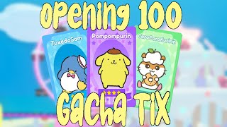 Opening 100 Gacha Tix  My Hello Kitty Cafe Roblox  Riivv3r [upl. by Everest]