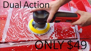 Harbor Freight 49 Bauer dual action polisher How good is it Unbox  review amp demo [upl. by Enaz]