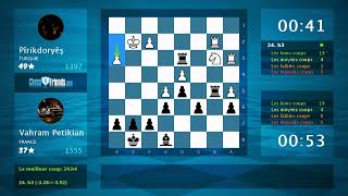 Analyse du jeu d échecs  Pîrikdoryêş  Vahram Petikian 01 par ChessFriendscom [upl. by Hedvig421]