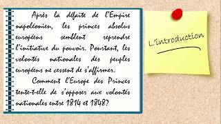 Corrigé dune question problématisée histoire Contrôle continu  lEurope entre 1814 et 1848 [upl. by Lorac]