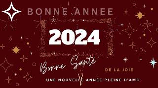 BONNE ANNEE 2024✨🎆 MEILLEURS VOEUX 2024💟 TEXTE DE VOEUX [upl. by Eusadnilem]