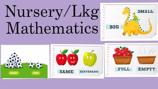 Premath concepts for nurseryLKG kidsOpposite wordsLearn opposite wordsMathematics [upl. by Llerrom]