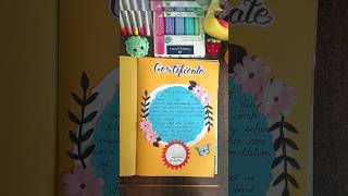 Certificate Design For Projects 💗✨ togetherwcreativeness creativeart pagedecoration shorts [upl. by Aisset]