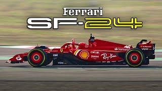 First Laps for the NEW Ferrari SF24 with Charles Leclerc amp Carlos Sainz [upl. by Ardnuassac]