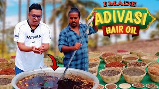 घने जंगल में मिले आदिवासी  i made Adivasi Hair Oil in Forest  Gaurav katare extra [upl. by Yank593]