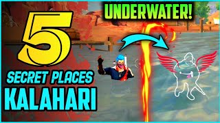 TOP 5 SECRET PLACES IN KALAHARI MAP FREE FIRE Part3 [upl. by Noitsuj]