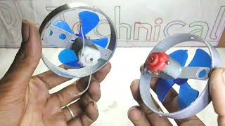 motor se fan kaise banaen  How to make a dc fan  Bk Technical [upl. by Ileek]