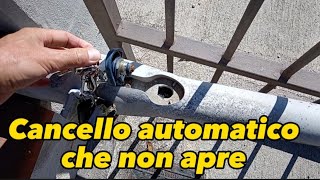 Cancello automatico con un braccio che non si apre Come sbloccarlo e come risolvere [upl. by Caron]