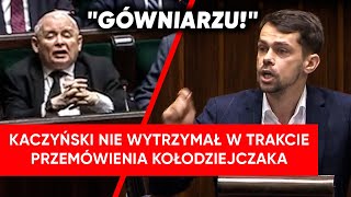 Kaczyński nie wytrzymał szarży Kołodziejczaka quotGówniarzuquot [upl. by Uwton]