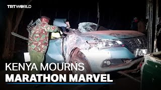 Marathon world recordholder killed in car crash in Kenya [upl. by Mastat430]